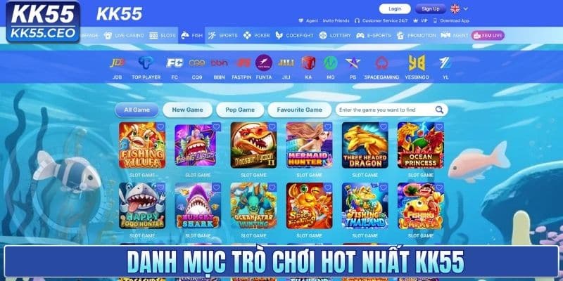 Danh mục trò chơi hot nhất KK55
