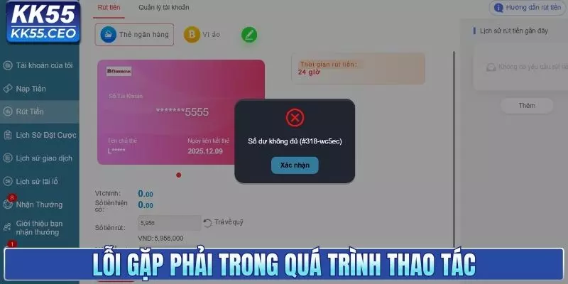 Lỗi người chơi thường gặp trong quá trình thanh toán