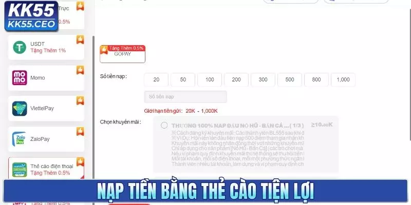 Thẻ cào thao tác siêu tiện lợi, an toàn cho bạn